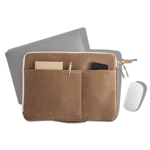PEACH LAPTOP POUCH (15) TAUPE
